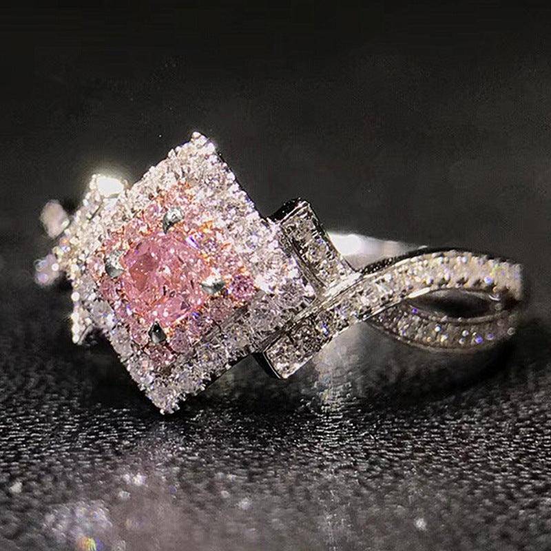 S-60 Creative Cross-wound Diamond Zircon Ring - BUNNY BAZAR