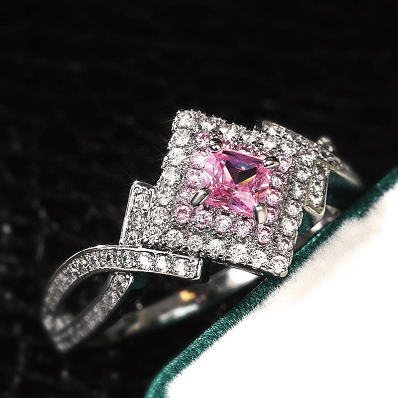 S-60 Creative Cross-wound Diamond Zircon Ring - BUNNY BAZAR