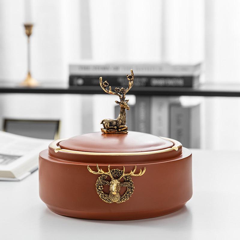 Ashtray With Lid Anti-fly Ash Ashtray Ornament Pendulum - BUNNY BAZAR