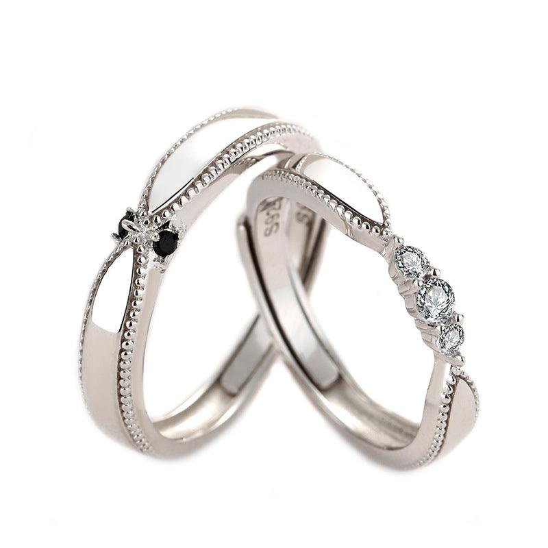 Korean Silver Angel lovers ring marriage engagement silver men and women wholesale ring manufacturer - BUNNY BAZAR