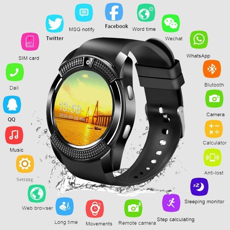 Full round screen smart watch sedentary sleep monitoring - BUNNY BAZAR
