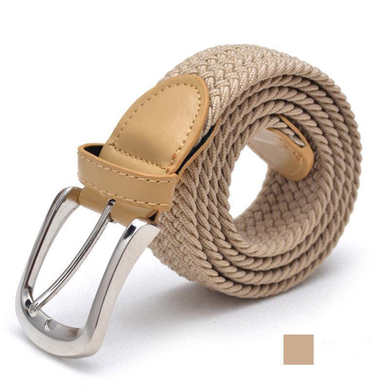 Men's Belt Unisex Braided Elasticated Belt Stretch Belt Canvas Belt Student Belt - BUNNY BAZAR