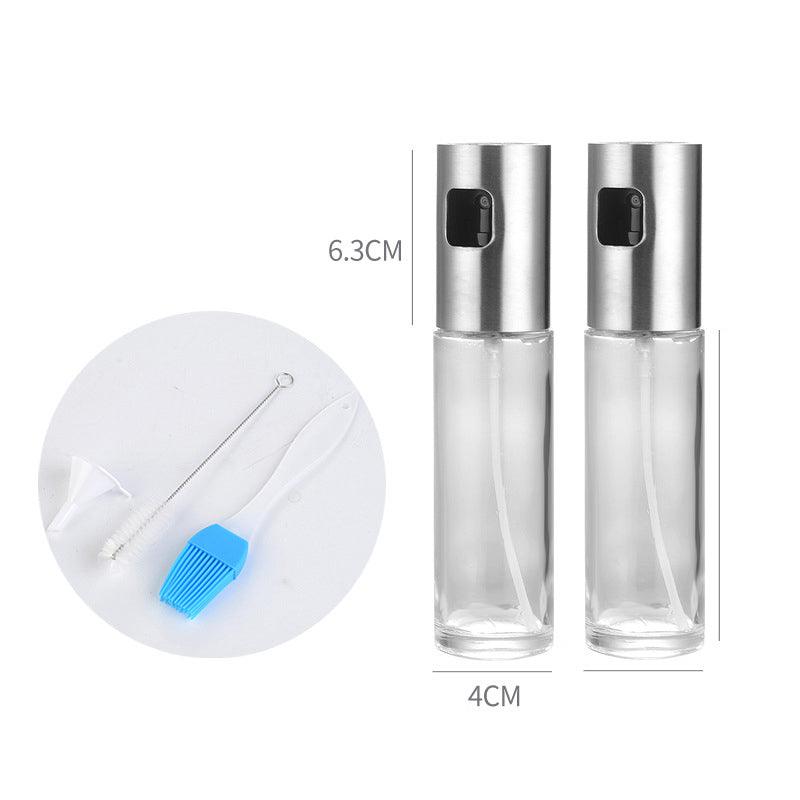 Stainless Steel Grill Kitchen Cooking Oil Spray Bottle With Scale - BUNNY BAZAR
