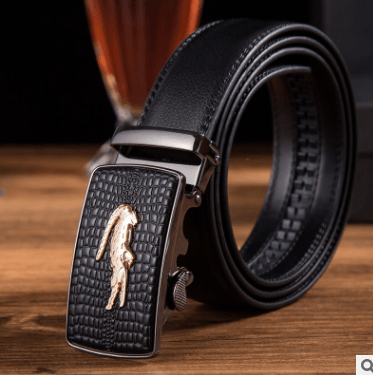 Men's leather factory direct belt buckle leather belt men's automatic belt belt wholesale business - BUNNY BAZAR