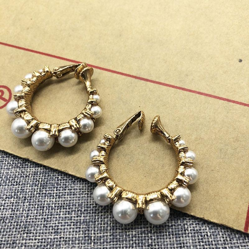 White Pearl Earrings Earrings Retro Drop Earrings - BUNNY BAZAR