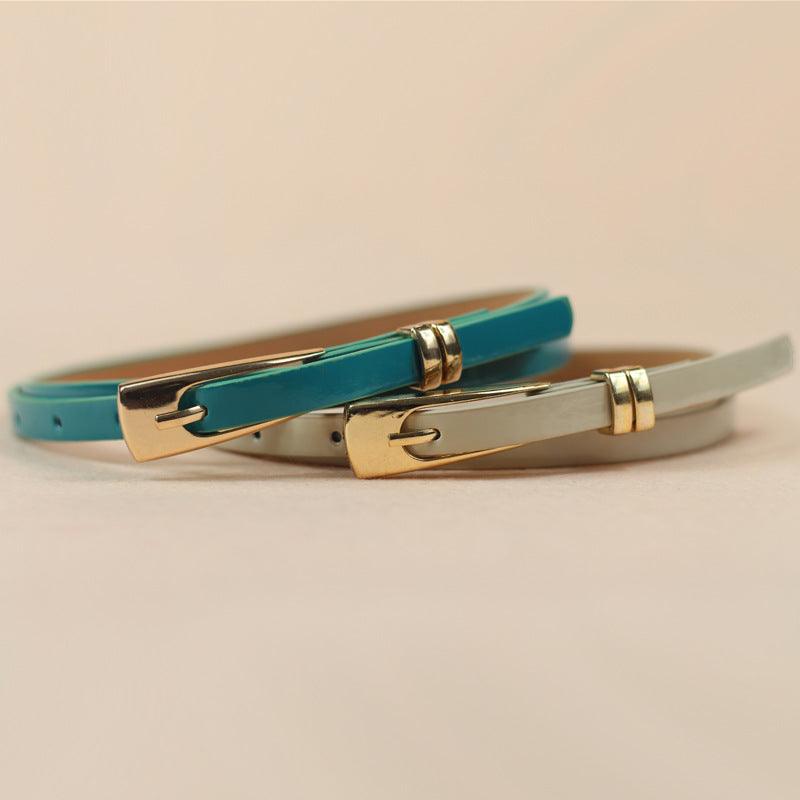 Women's Decorative Belt Candy Color One-piece Dress With - BUNNY BAZAR