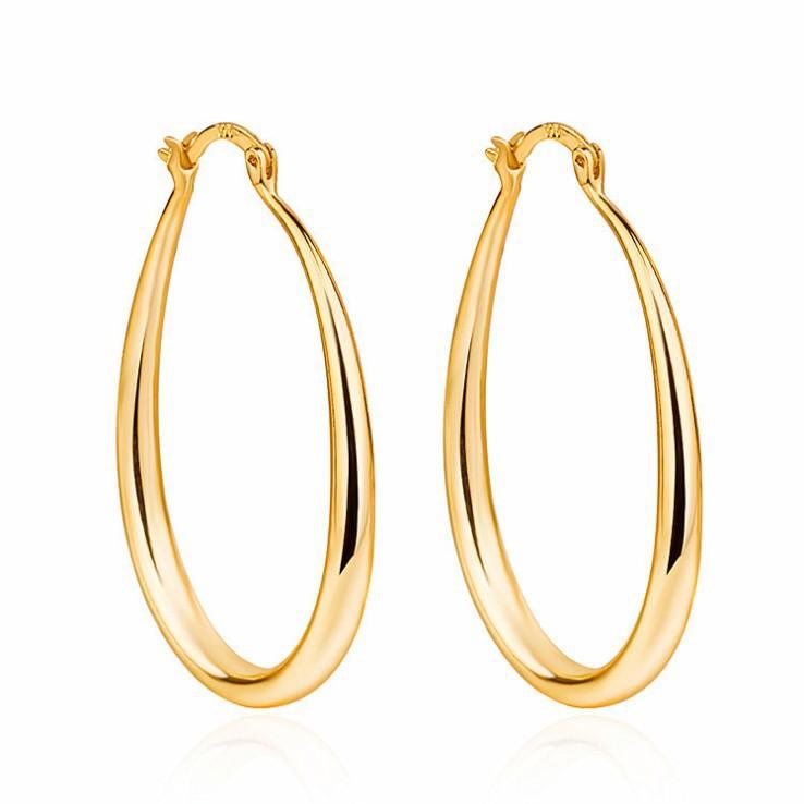 Geometric oval earrings earrings earrings - BUNNY BAZAR