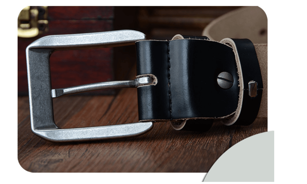 Men's leather belt - BUNNY BAZAR