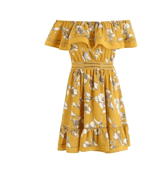 One-shoulder ruffle dress - BUNNY BAZAR