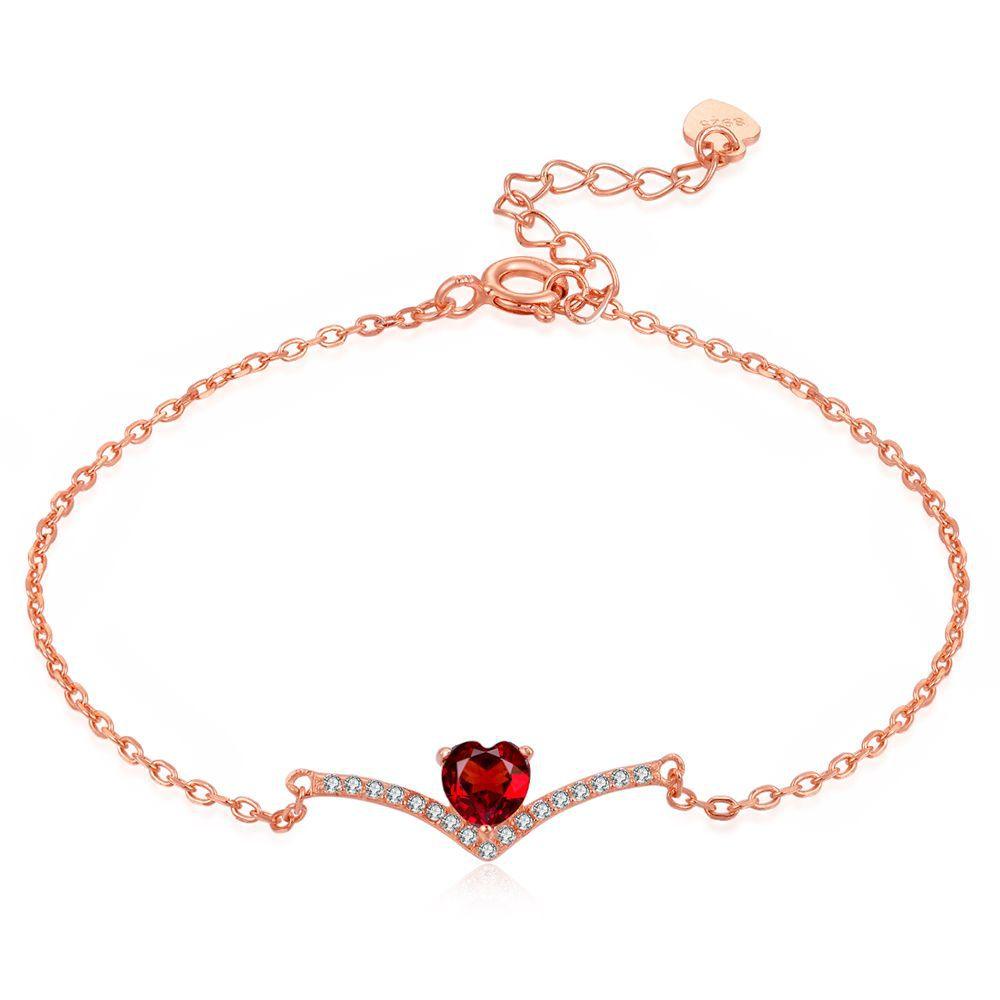 Natural Heart-shaped Red Garnet Set - BUNNY BAZAR