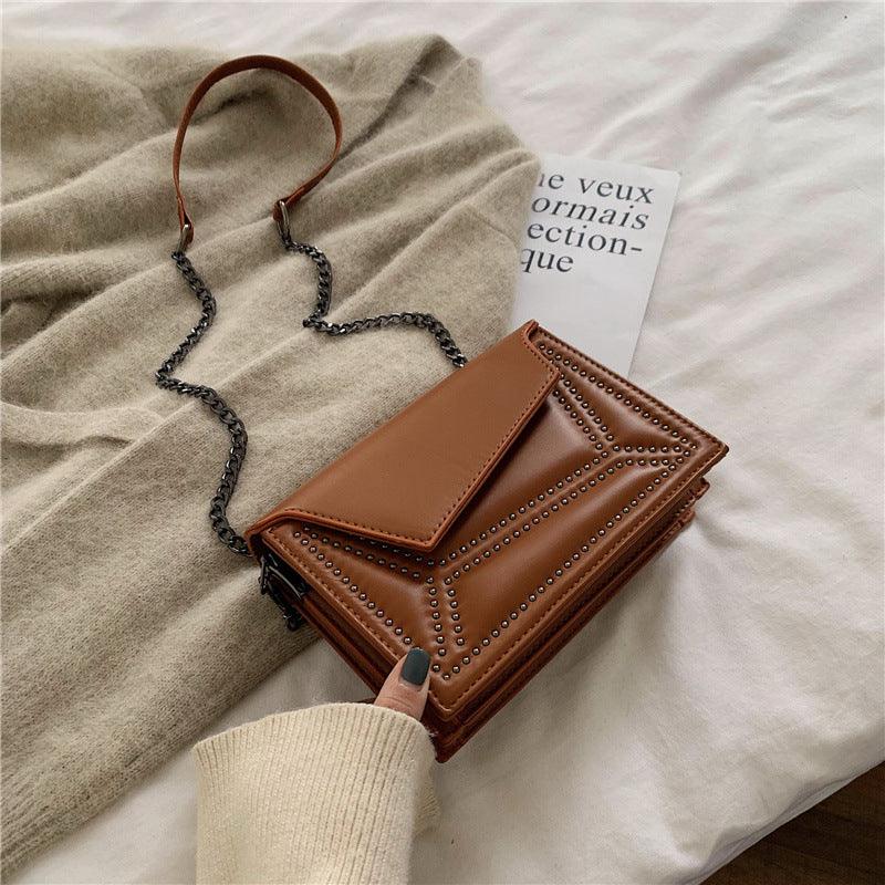 This Stylish Cross-Body Rivet Bag For Ladies is Crafted From Sturdy, High-Quality Materials For Lasting Use. Comfortably Lightweight - BUNNY BAZAR