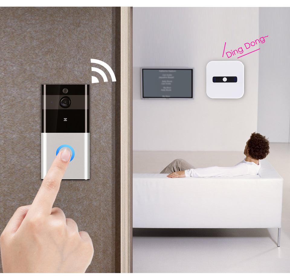 Marlboze 720P WIFI Visual Doorbell Wireless Intercom Doorbell PIR Motion Detection Night View SD card Video Smart Doorbell Ring - BUNNY BAZAR