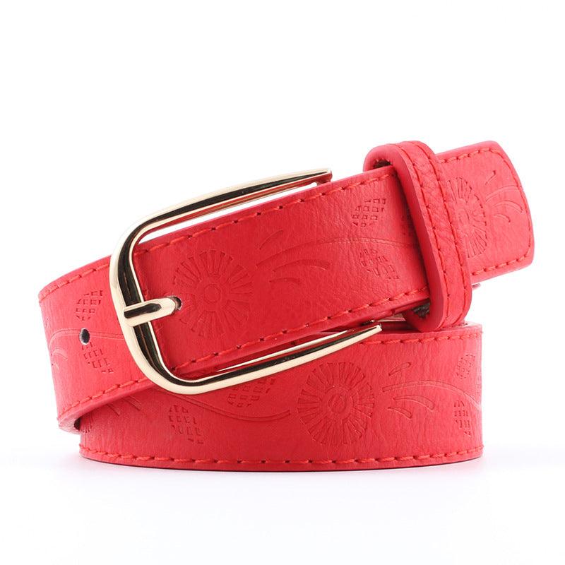 Printed women's wide belt - BUNNY BAZAR