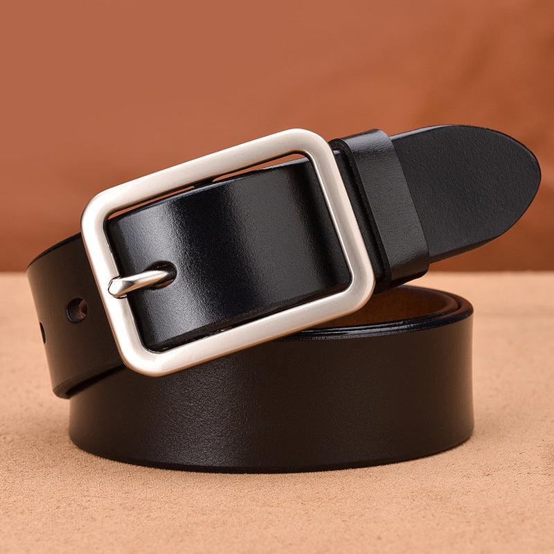 Leather belt buckle belt - BUNNY BAZAR