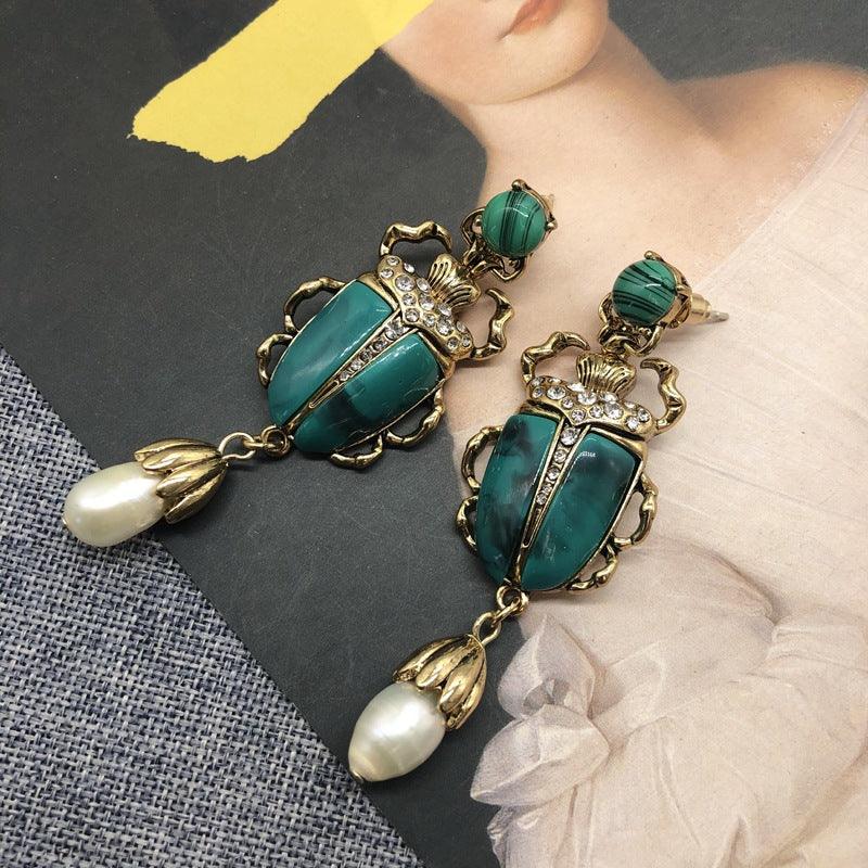 White Pearl Earrings Earrings Retro Drop Earrings - BUNNY BAZAR