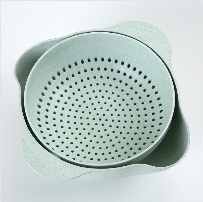 Rice Strainer and Kitchen Colander Set and Small Grains - Soak, Wash and Drain - BUNNY BAZAR