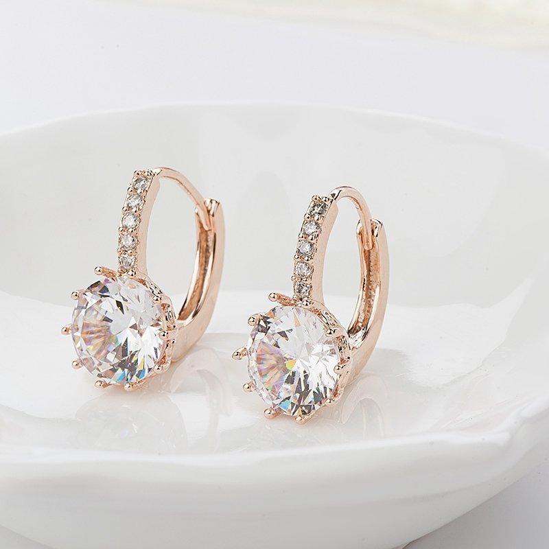 Zircon Earrings Japan And South Korea Simple Temperament Earrings Women - BUNNY BAZAR