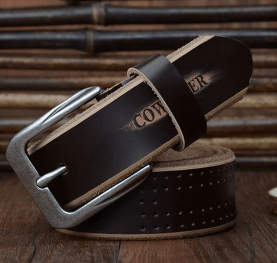 Men's leather belt - BUNNY BAZAR