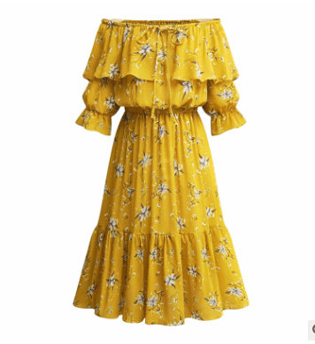 One-shoulder ruffle dress - BUNNY BAZAR