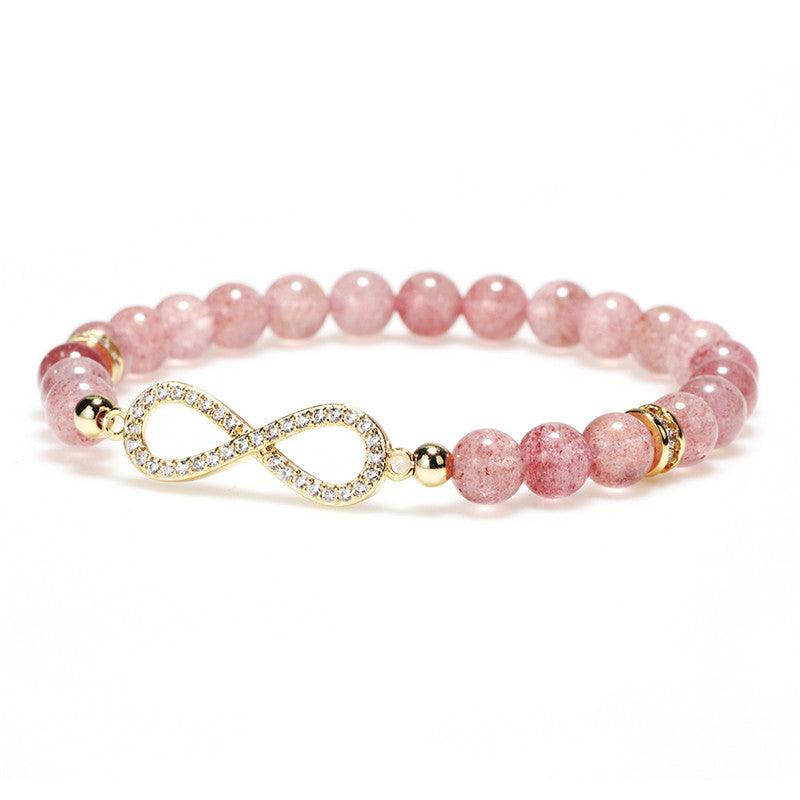 Natural Strawberry Crystal Zircon Bracelet Makes a Perfect Gift For Any Couple - BUNNY BAZAR