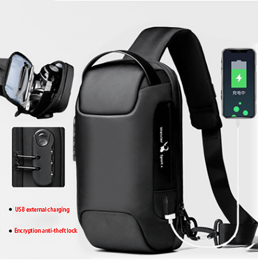 Anti Theft Crossbody Backpack Waterproof USB Charging Port - BUNNY BAZAR