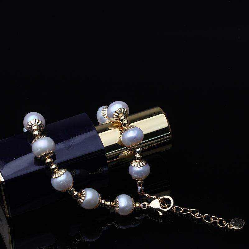Real Freshwater Round Pearl Bracelet For Women Natural Pearl - BUNNY BAZAR