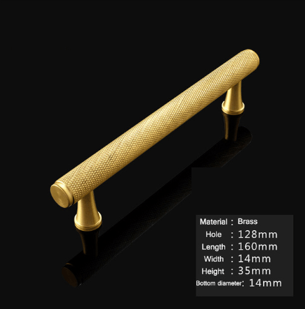 Pure copper Chinese style drawer door handle handle wine cabinet simple handle cabinet single hole pure copper Nordic - BUNNY BAZAR