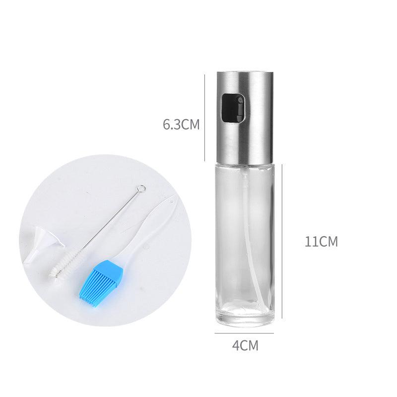Stainless Steel Grill Kitchen Cooking Oil Spray Bottle With Scale - BUNNY BAZAR