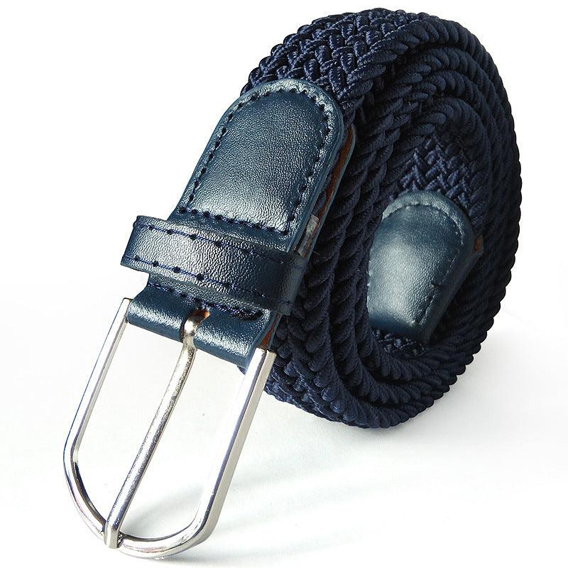 Men's Belt Unisex Braided Elasticated Belt Stretch Belt Canvas Belt Student Belt - BUNNY BAZAR