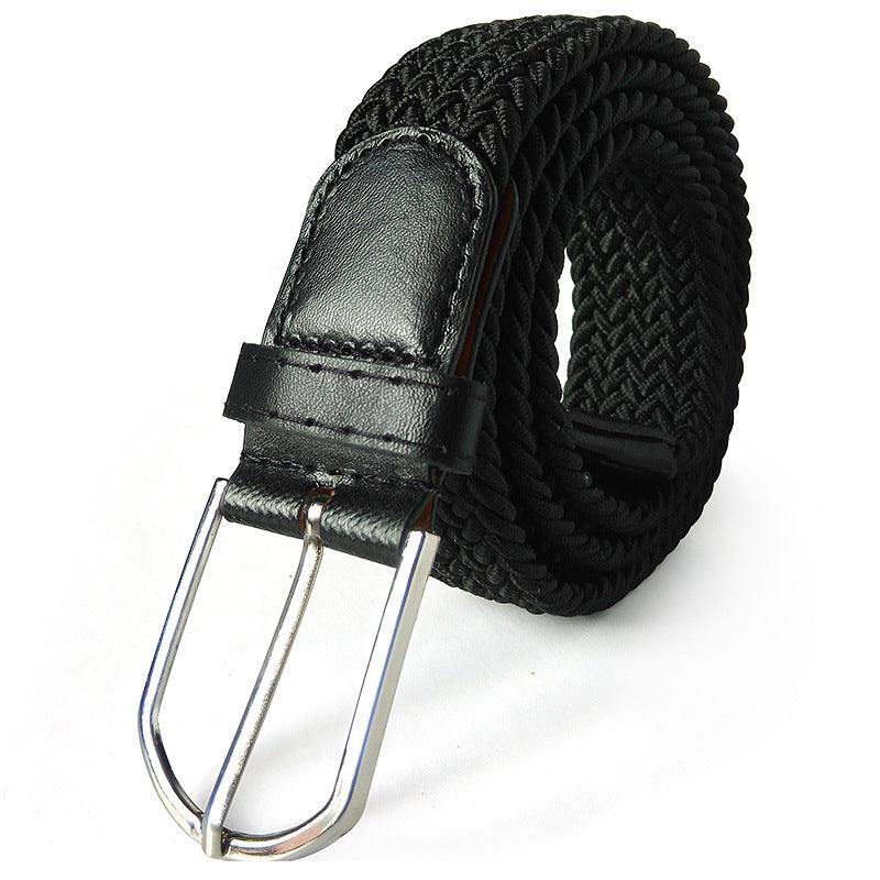 Men's Belt Unisex Braided Elasticated Belt Stretch Belt Canvas Belt Student Belt - BUNNY BAZAR