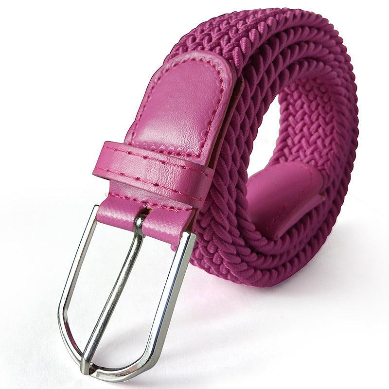 Men's Belt Unisex Braided Elasticated Belt Stretch Belt Canvas Belt Student Belt - BUNNY BAZAR