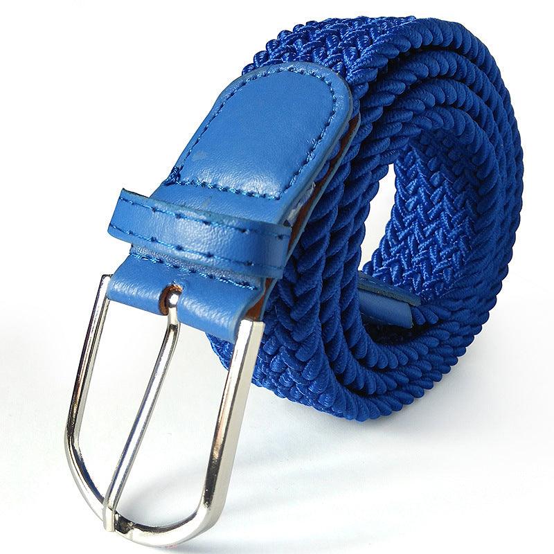Men's Belt Unisex Braided Elasticated Belt Stretch Belt Canvas Belt Student Belt - BUNNY BAZAR