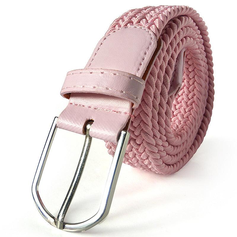 Men's Belt Unisex Braided Elasticated Belt Stretch Belt Canvas Belt Student Belt - BUNNY BAZAR
