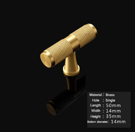 Pure copper Chinese style drawer door handle handle wine cabinet simple handle cabinet single hole pure copper Nordic - BUNNY BAZAR