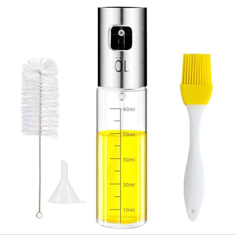 Stainless Steel Grill Kitchen Cooking Oil Spray Bottle With Scale - BUNNY BAZAR