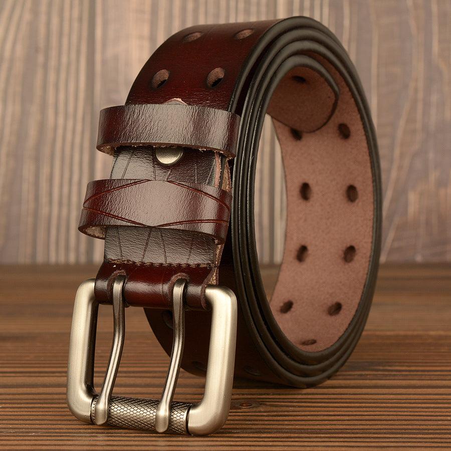 Men's Belt Leather Personality Belt Men's Casual Jeans Belt - BUNNY BAZAR