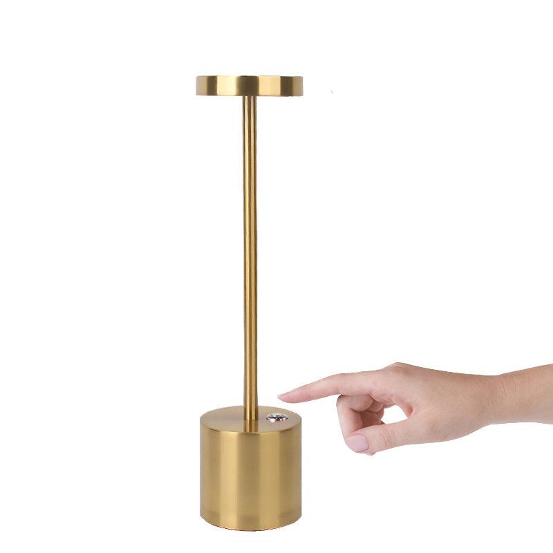 LED Aluminum Alloy Waterproof Rechargeable Desk Lamp Touch Dimming Metal Table Lamps For Bar Living Room Reading Camping Light - BUNNY BAZAR