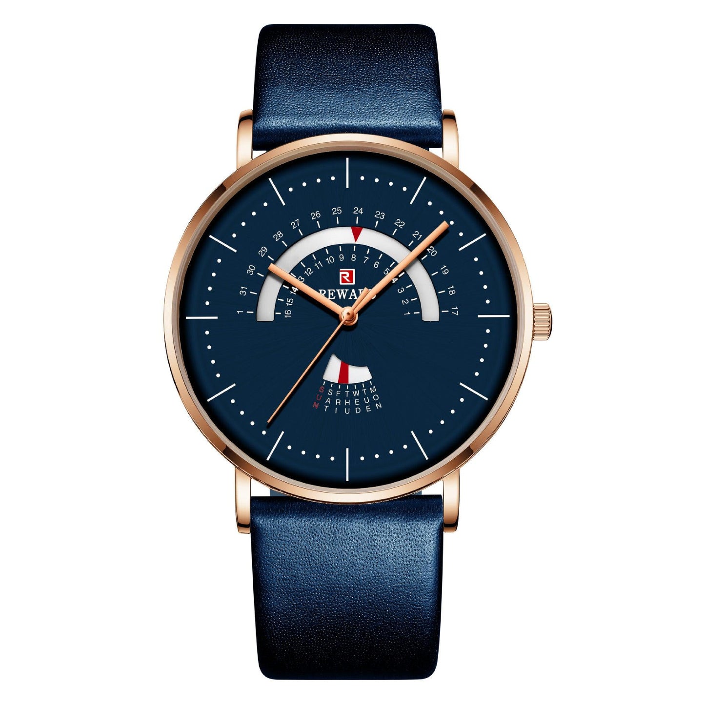 Luxury Men Watch Mesh Belt Waterproof Mens Watch Calendar Week Clock - BUNNY BAZAR