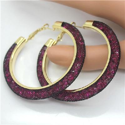 Gold-plated Earrings, Crystal Mesh Chain, Female Earring Jewelry - BUNNY BAZAR