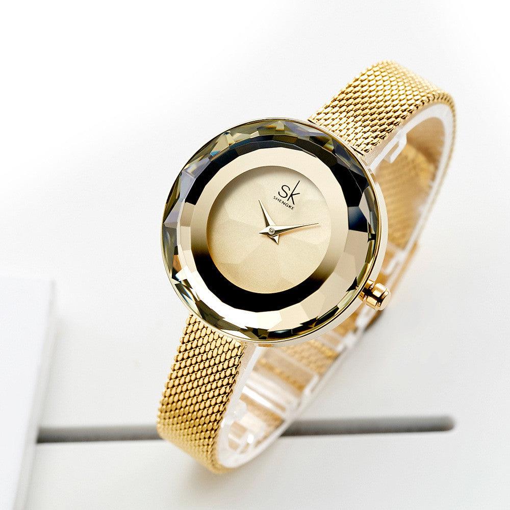 T-78 Ladies Mesh Strap Glass Women Watch - BUNNY BAZAR