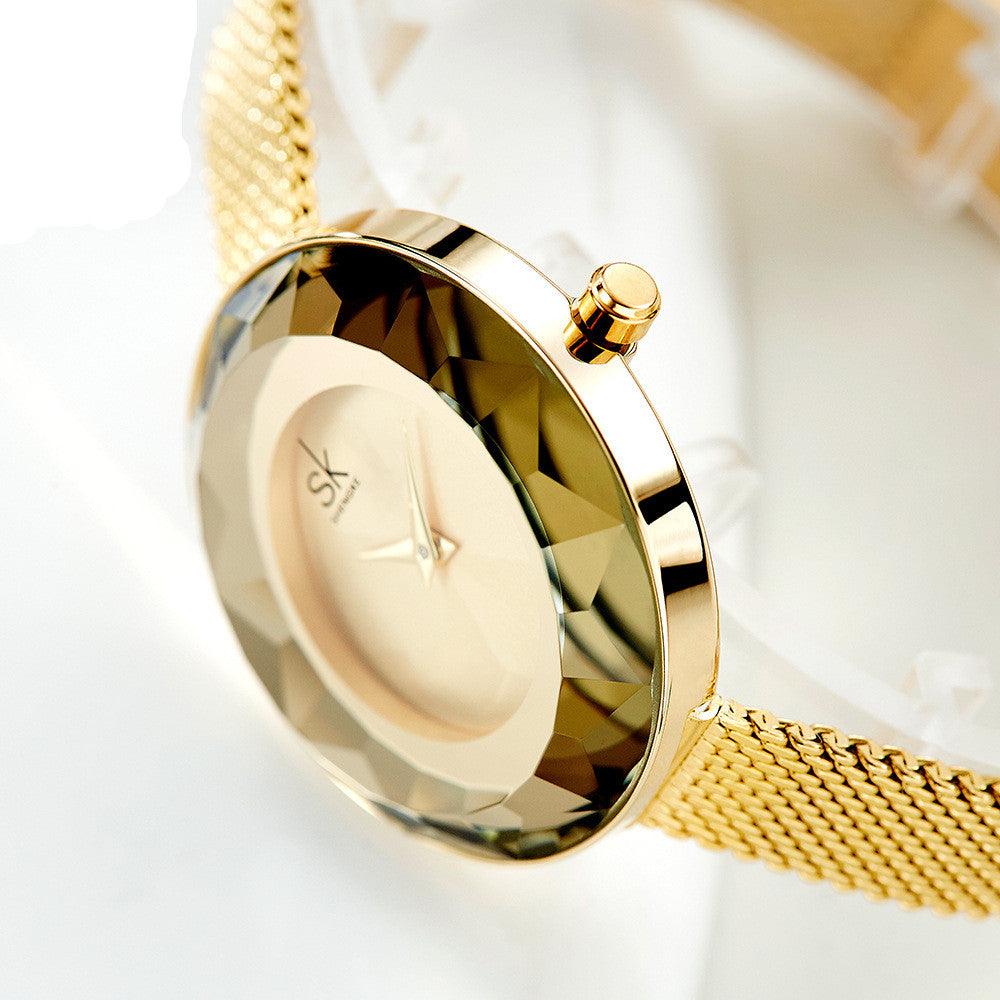 T-78 Ladies Mesh Strap Glass Women Watch - BUNNY BAZAR