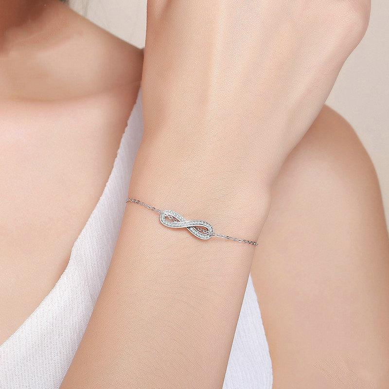 Sterling Silver Bracelet Female Personality Diamond Bracelet - BUNNY BAZAR