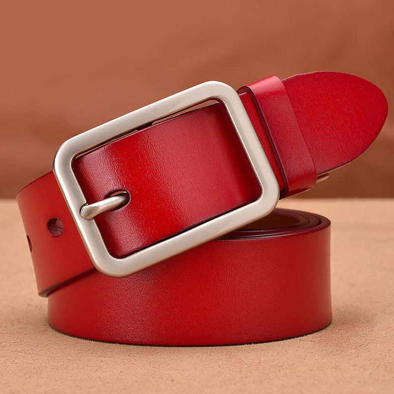 Leather belt buckle belt - BUNNY BAZAR