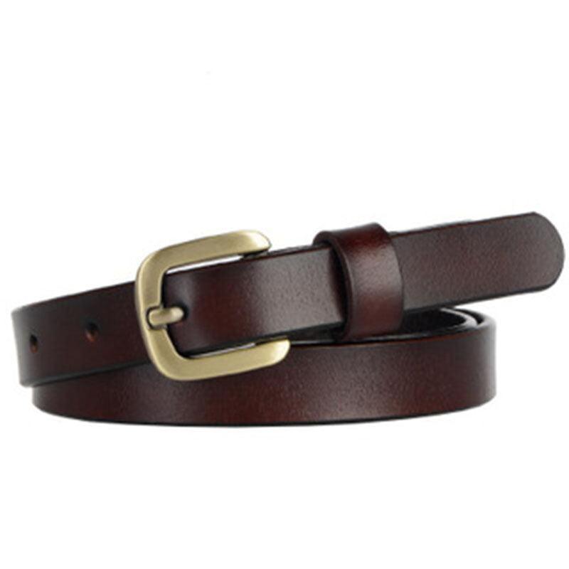 Women's Leather Belt Simple And Versatile Cowhide Belt - BUNNY BAZAR