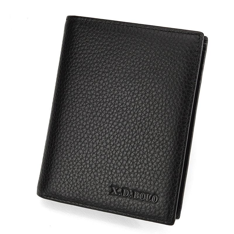 Men's Leather Wallets Ultra-thin First Layer Cowhide Short Wallet - BUNNY BAZAR
