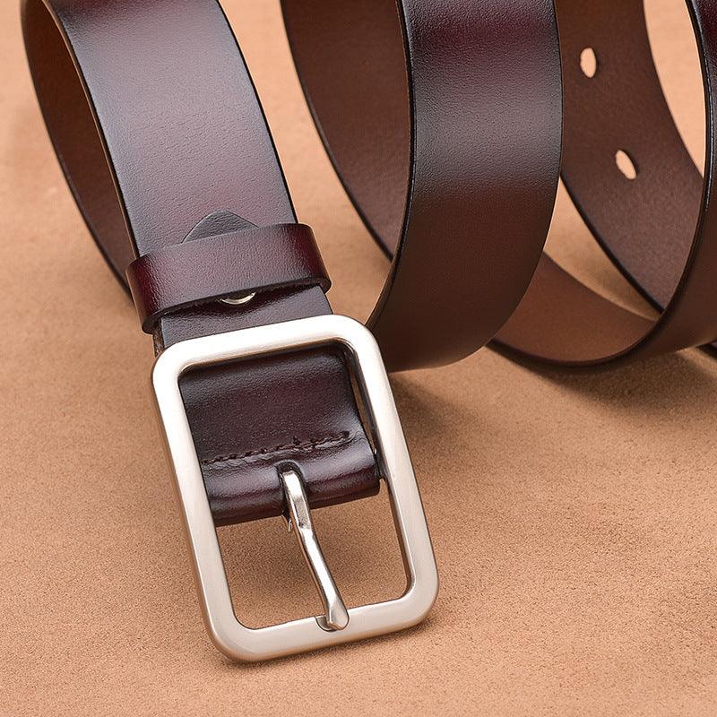 Leather belt buckle belt - BUNNY BAZAR