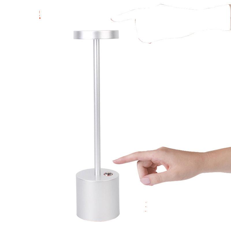 LED Aluminum Alloy Waterproof Rechargeable Desk Lamp Touch Dimming Metal Table Lamps For Bar Living Room Reading Camping Light - BUNNY BAZAR