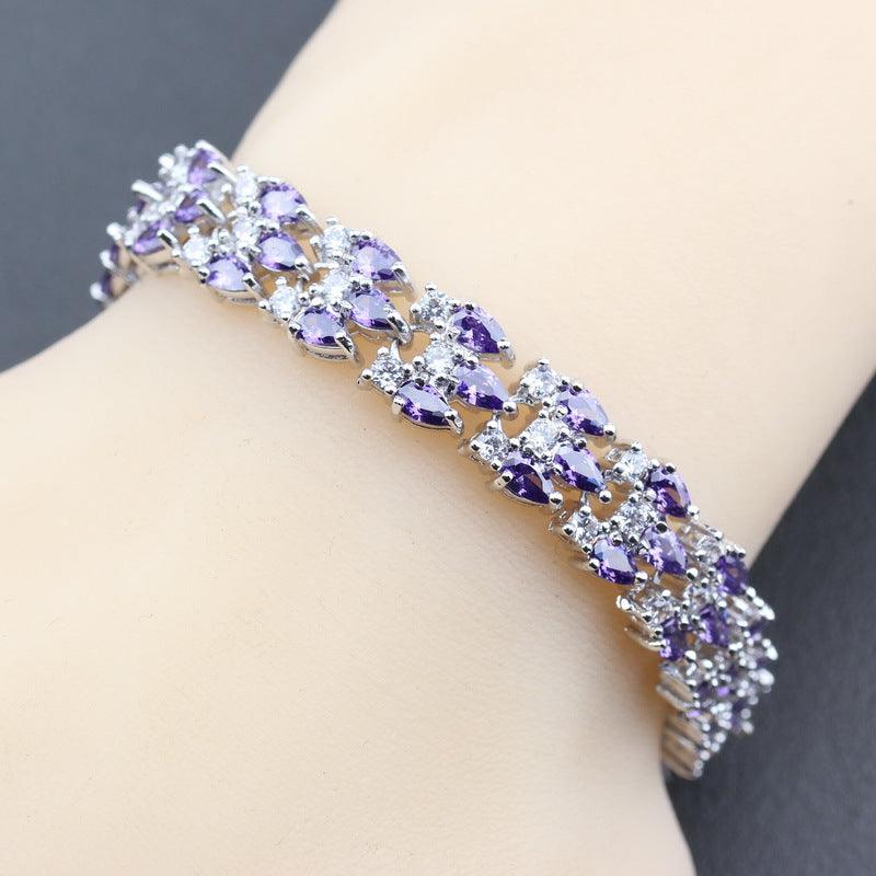 Mark Wedding Jewelry White Cubic Zirconia Luxury Bracelet - BUNNY BAZAR