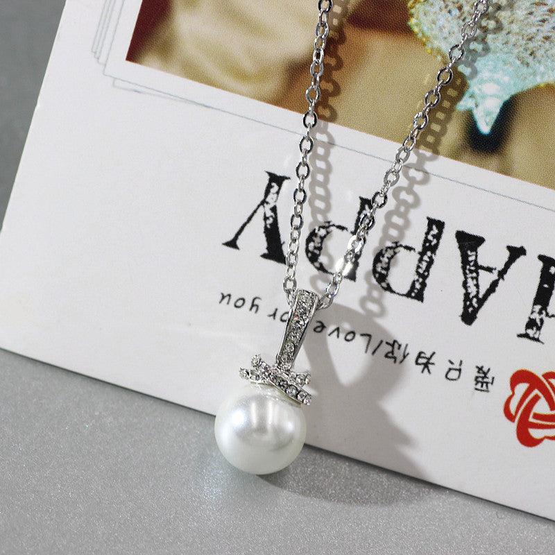 Fashion Simple Pearl Necklace Clavicle Chain Women - BUNNY BAZAR