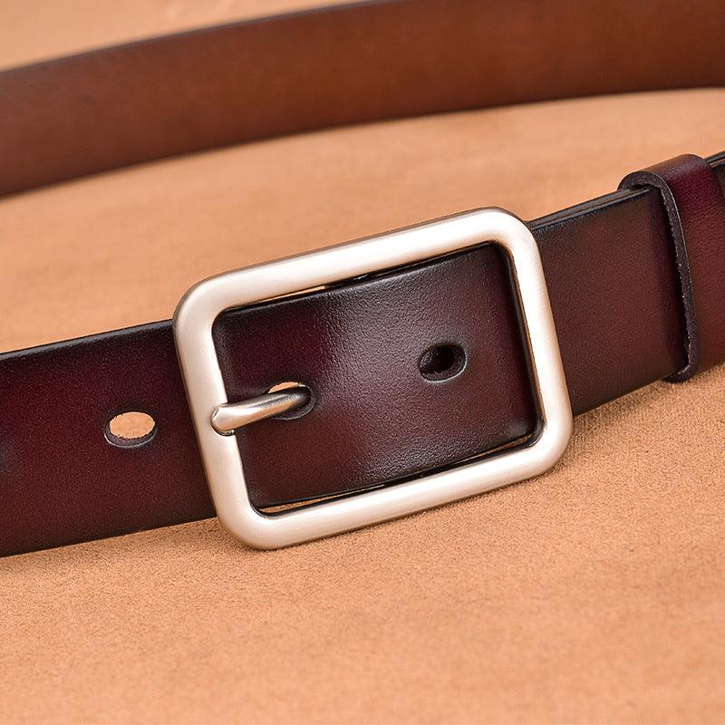 Leather belt buckle belt - BUNNY BAZAR